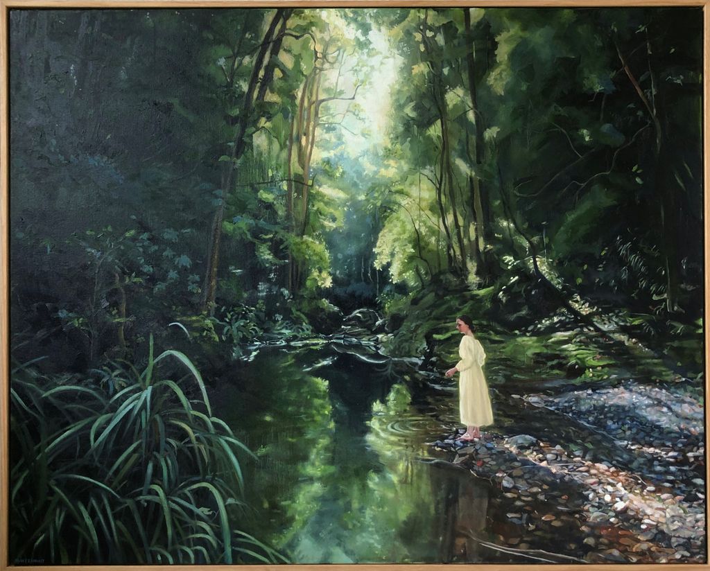 Oasis, Original Framed Oil Painting, 100x80cm