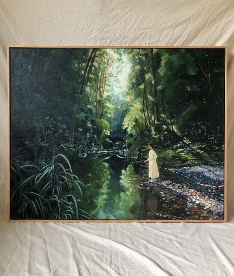 Oasis, Original Framed Oil Painting, 100x80cm