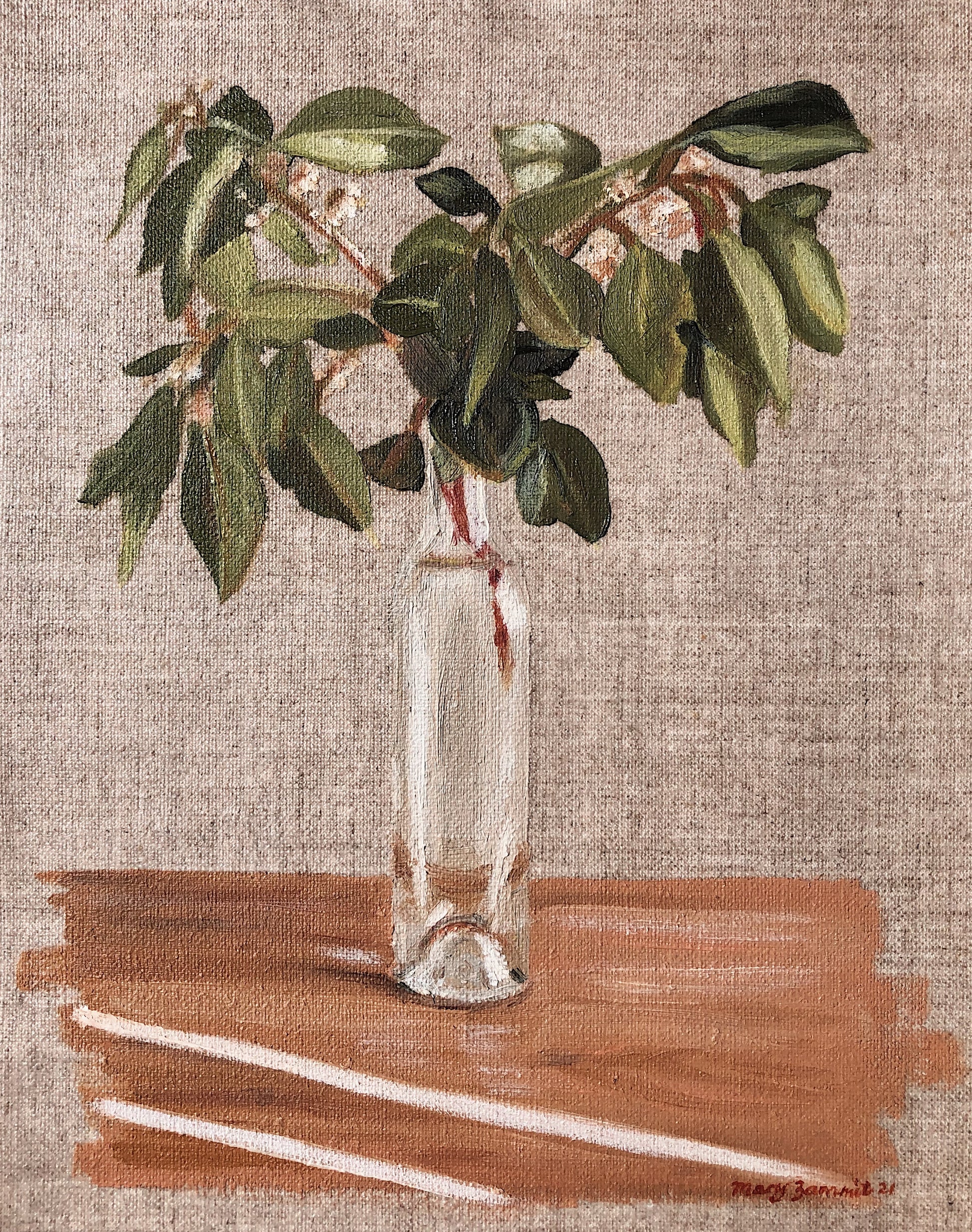 Gum Leaves in Bottle- Art for Floods