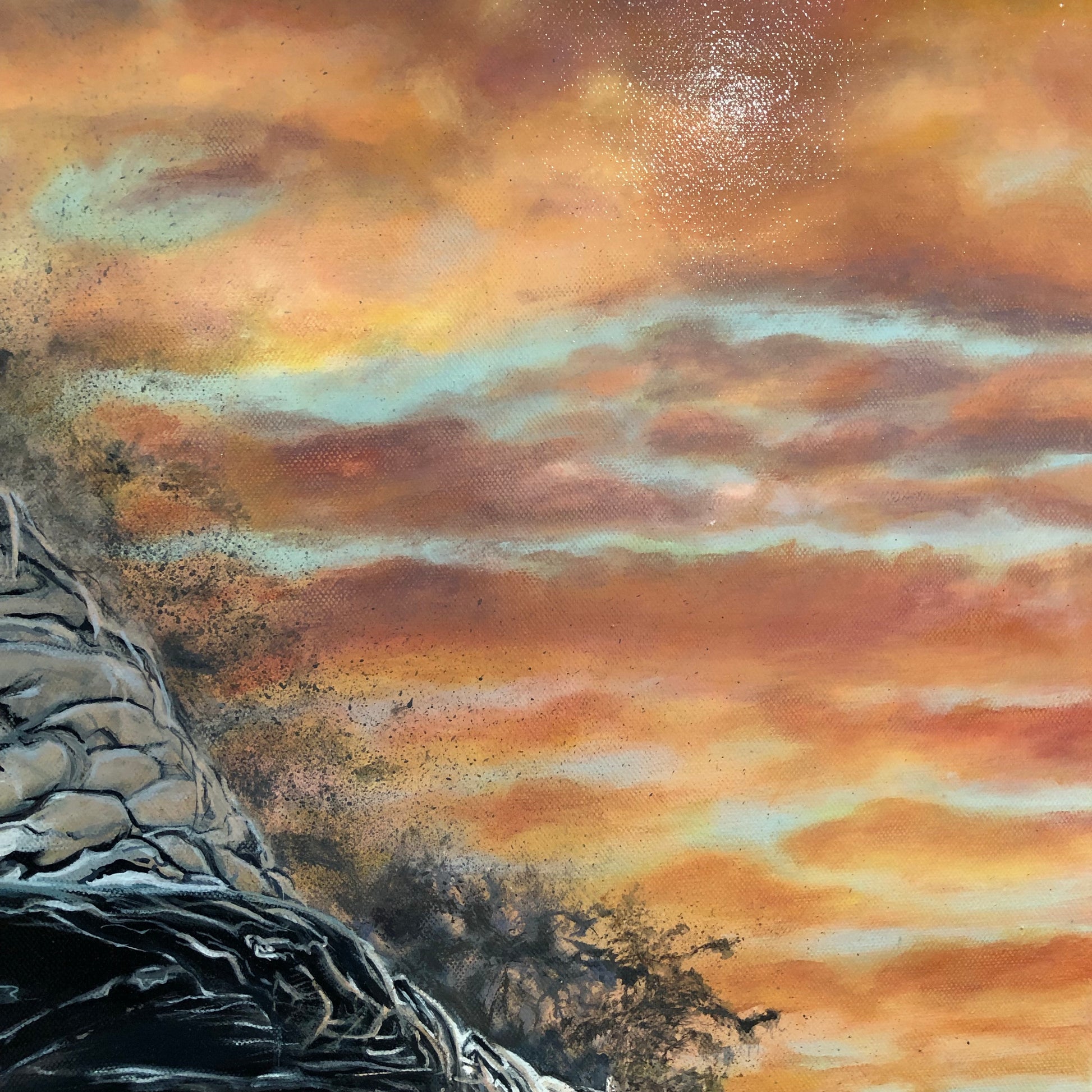 'Break of Dawn' Original Painting 75 x 75 cm